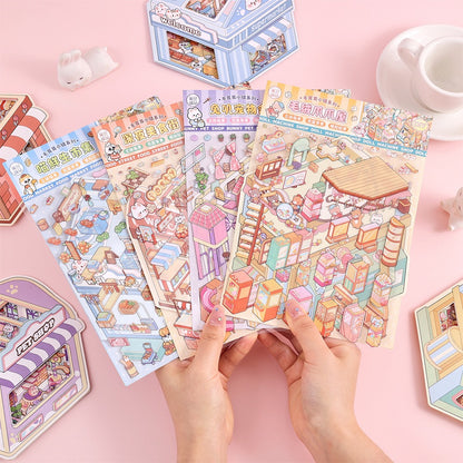 Whimsical 3D Mini World Stickers – DIY Scene Kit for Journals & Crafts