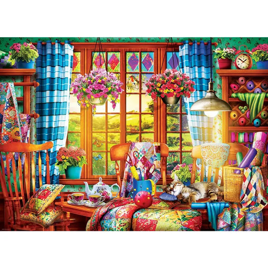 Quilting Craft Room 1000 Piece Puzzle