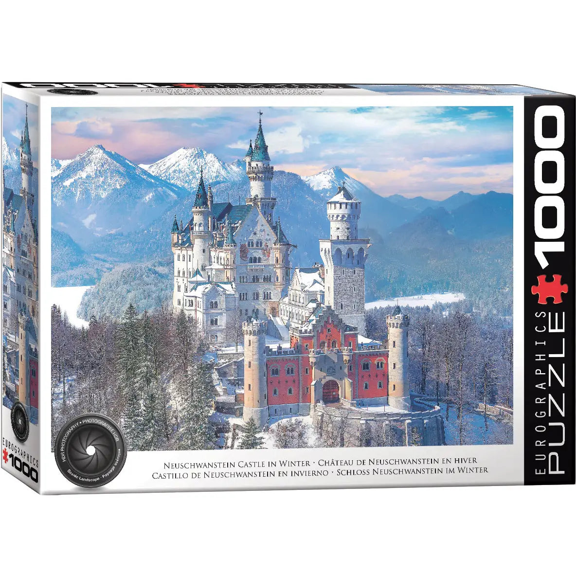 Neuschwanstein Castle in Winter 1000 Piece Puzzle