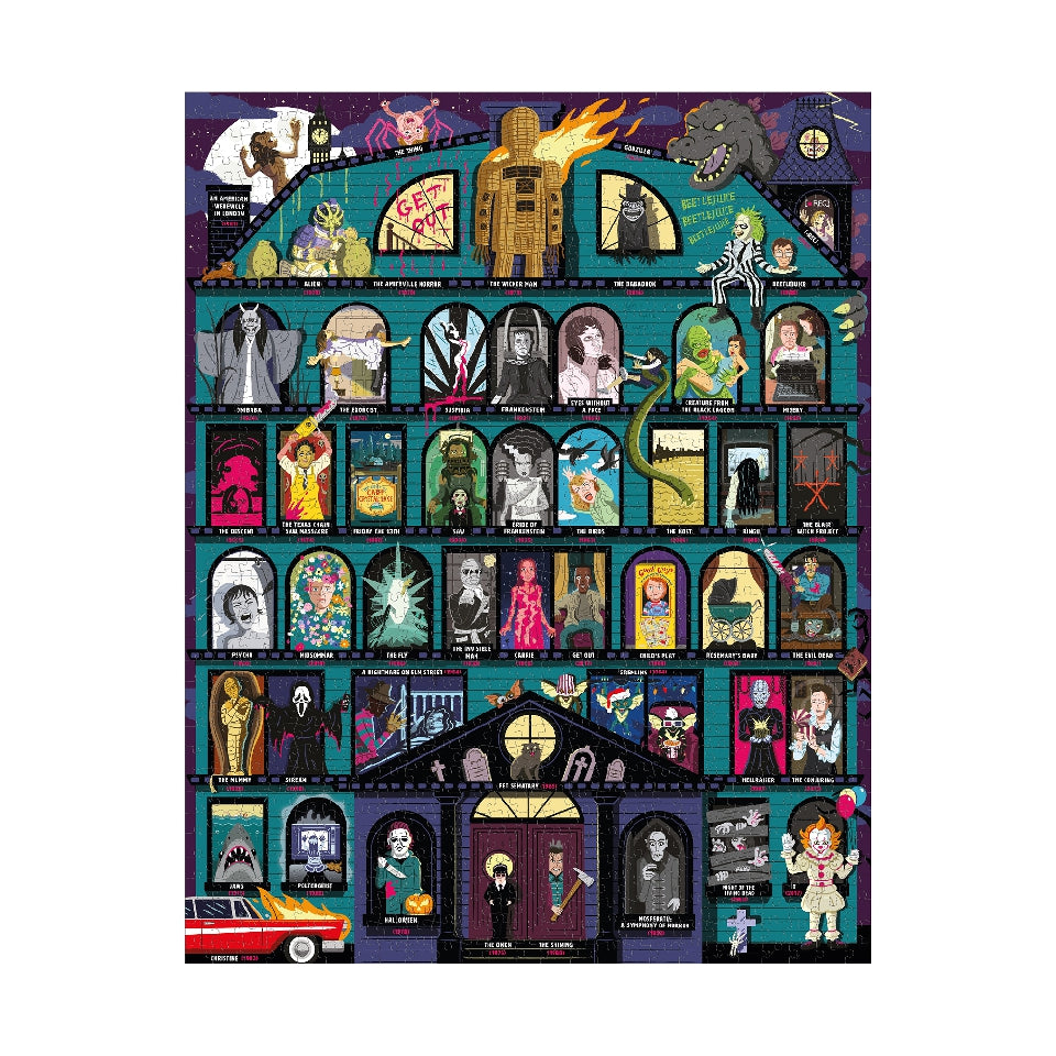 50 Must-Watch Scary Movies Bucket List 1000-piece Puzzle