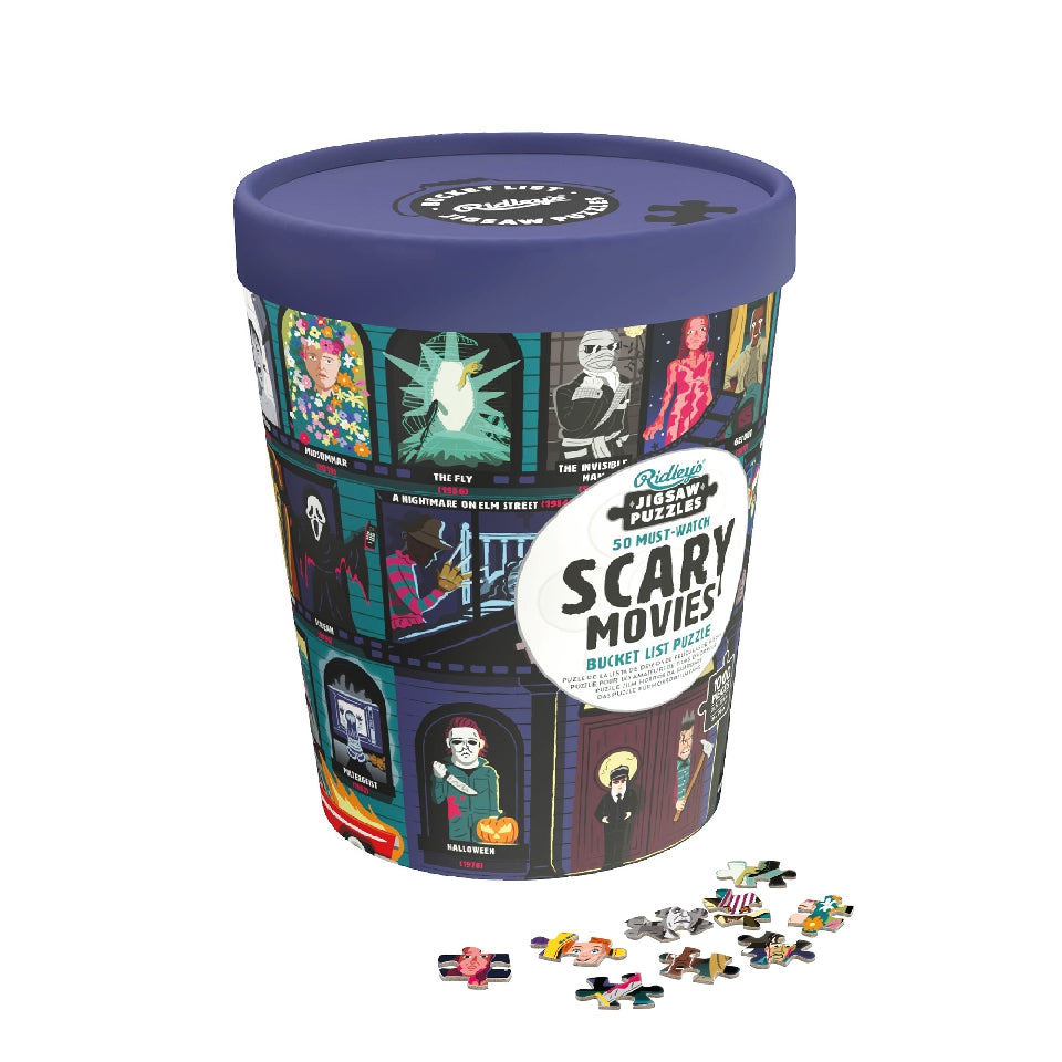 50 Must-Watch Scary Movies Bucket List 1000-piece Puzzle