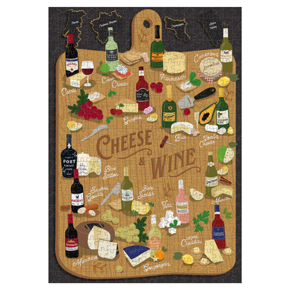 Cheese + Wine 500 Piece Jigsaw Puzzle