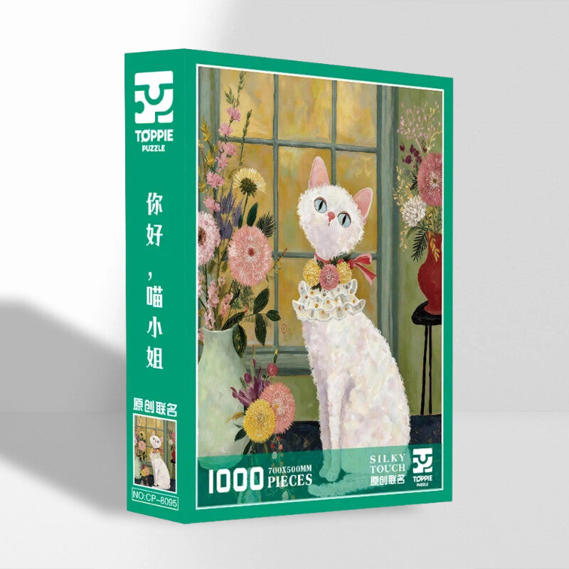 Hello, Miss Kitty 1000 Piece Jigsaw Puzzle Toppie