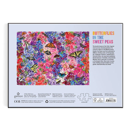 Troy Litten Butterflies In the Sweet Peas 1000 Piece Puzzle