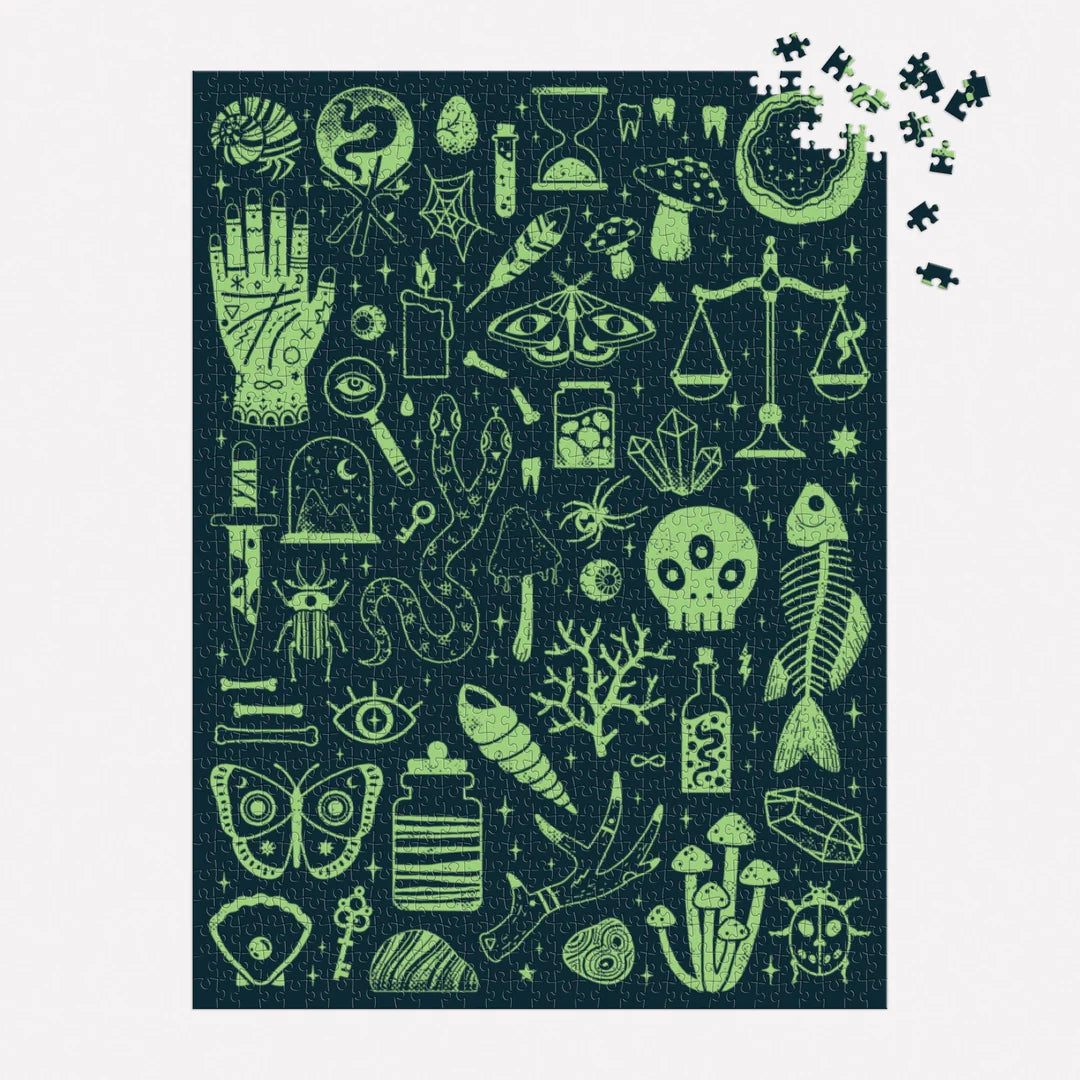 Occult and Curious 1000 Piece Glow in the Dark Puzzle