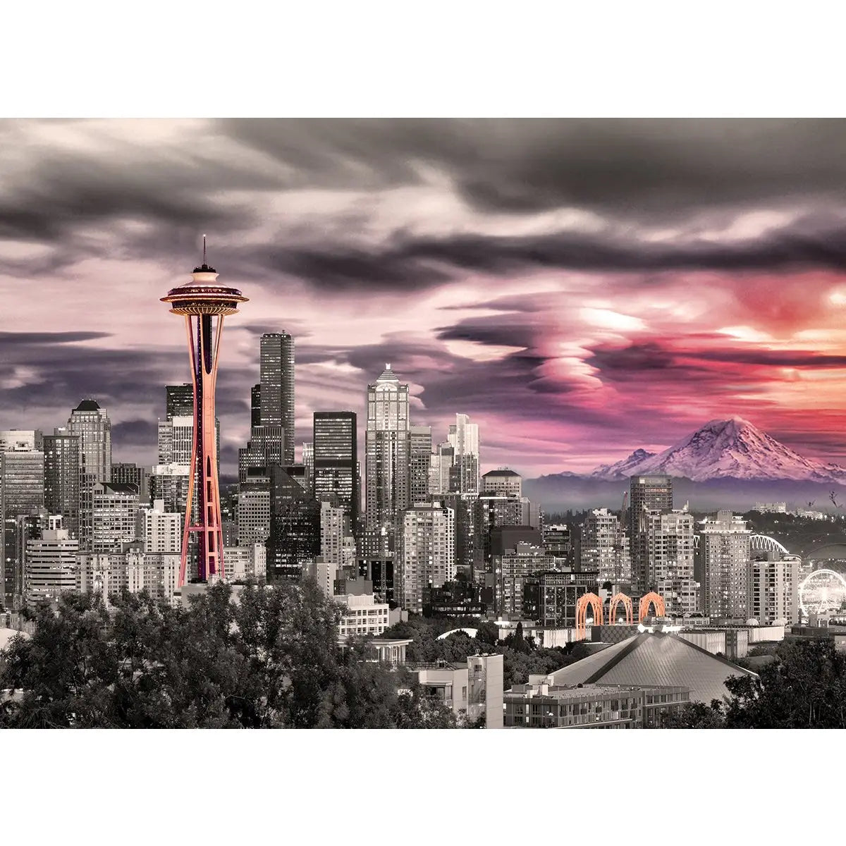 Seattle City Skyline 1000 Piece Puzzle
