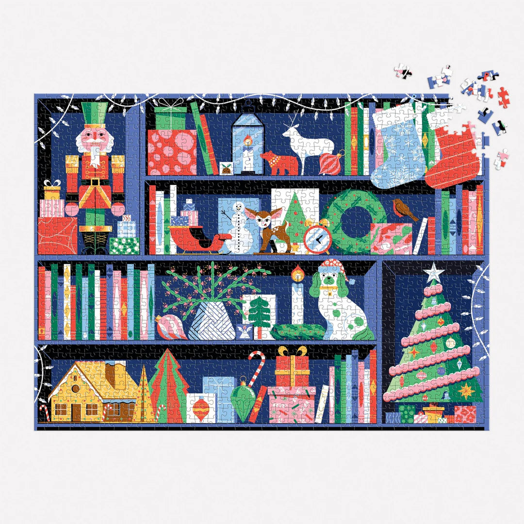 Deck the Shelves 1000 Piece Puzzle in a Square Box