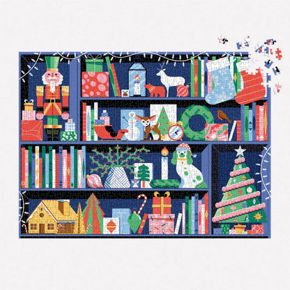 Deck the Shelves 1000 Piece Puzzle in a Square Box
