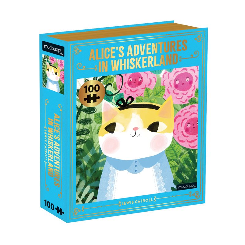 Alice's Adventures in Whiskerland Bookish Cats 100 Piece Puzzle Mudpuppy