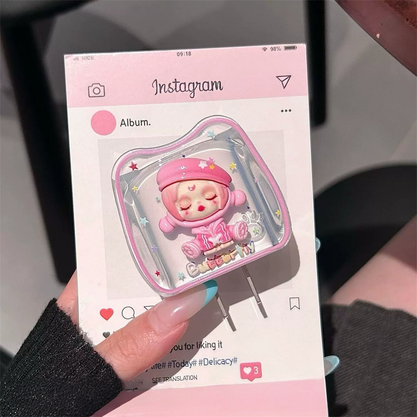 Cute 3D Doll Charging Cable Set with Protector – Kawaii Cable Cover