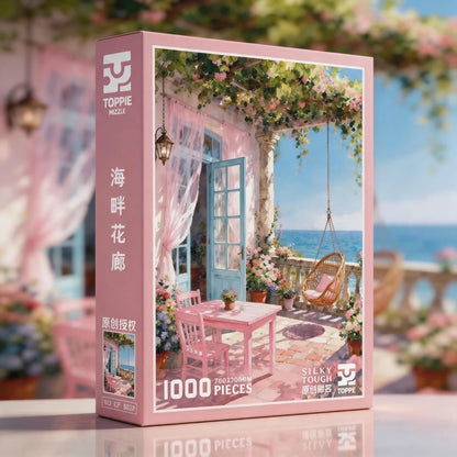 Seaside Floral Balcony 1000 Piece Puzzle Toppie