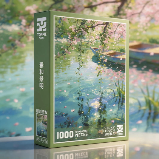 Spring Blossom Lake 1000 Piece Puzzle Toppie
