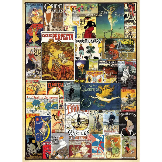 Vintage Bicycle Posters 1000 Piece Puzzle