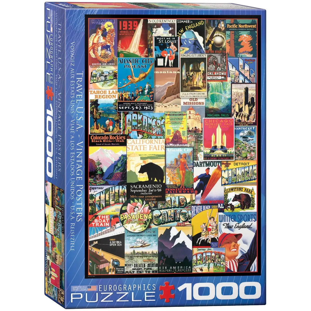 Travel USA Vintage Posters 1000 Piece Puzzle