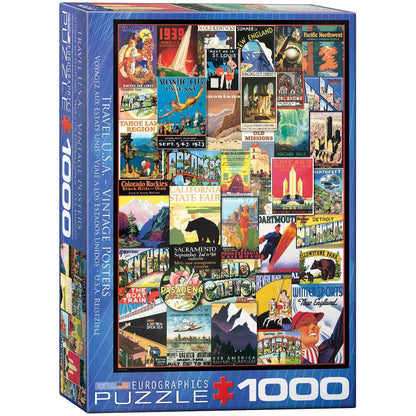 Travel USA Vintage Posters 1000 Piece Puzzle