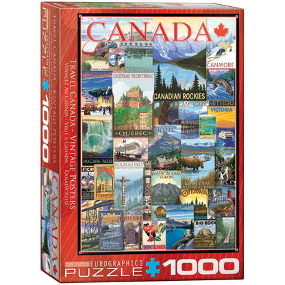 Travel Canada Vintage Posters 1000 Piece Puzzle