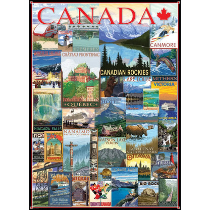 Travel Canada Vintage Posters 1000 Piece Puzzle