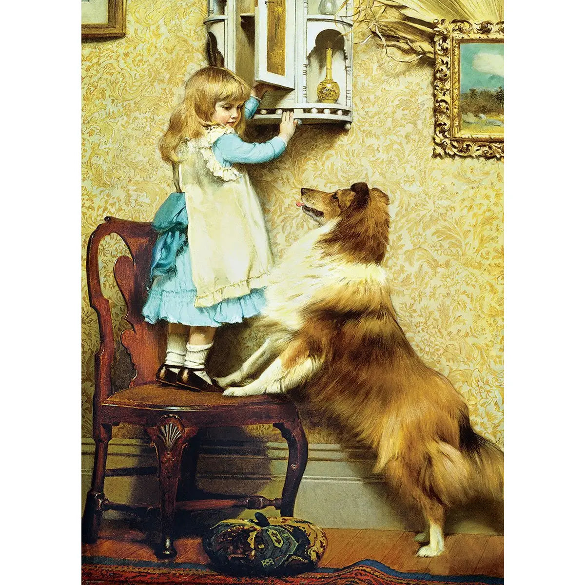 Little Girl and Her Sheltie 1000 Piece Puzzle