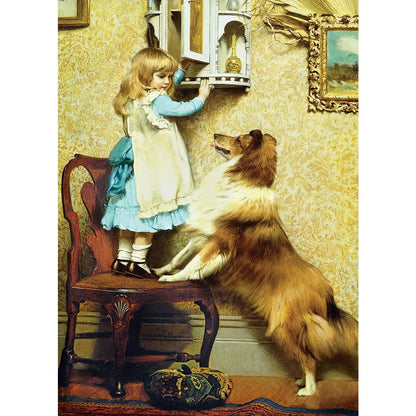 Little Girl and Her Sheltie 1000 Piece Puzzle