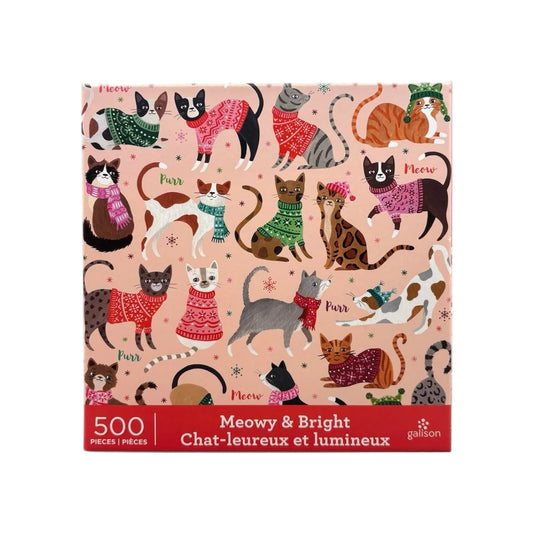 Galison Meowy & Bright 500 Piece Puzzle