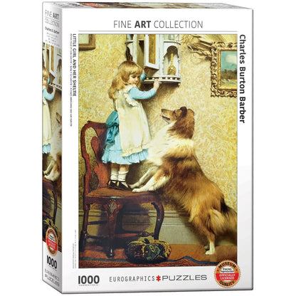 Little Girl and Her Sheltie 1000 Piece Puzzle