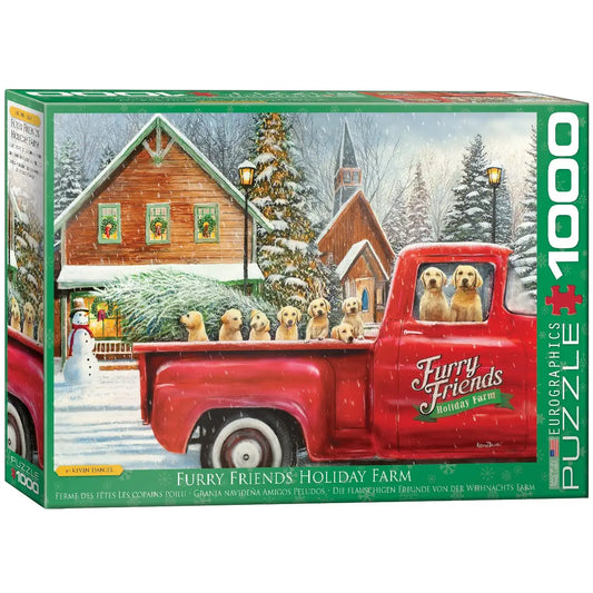 Furry Friends Holiday Farm 1000 Piece Puzzle