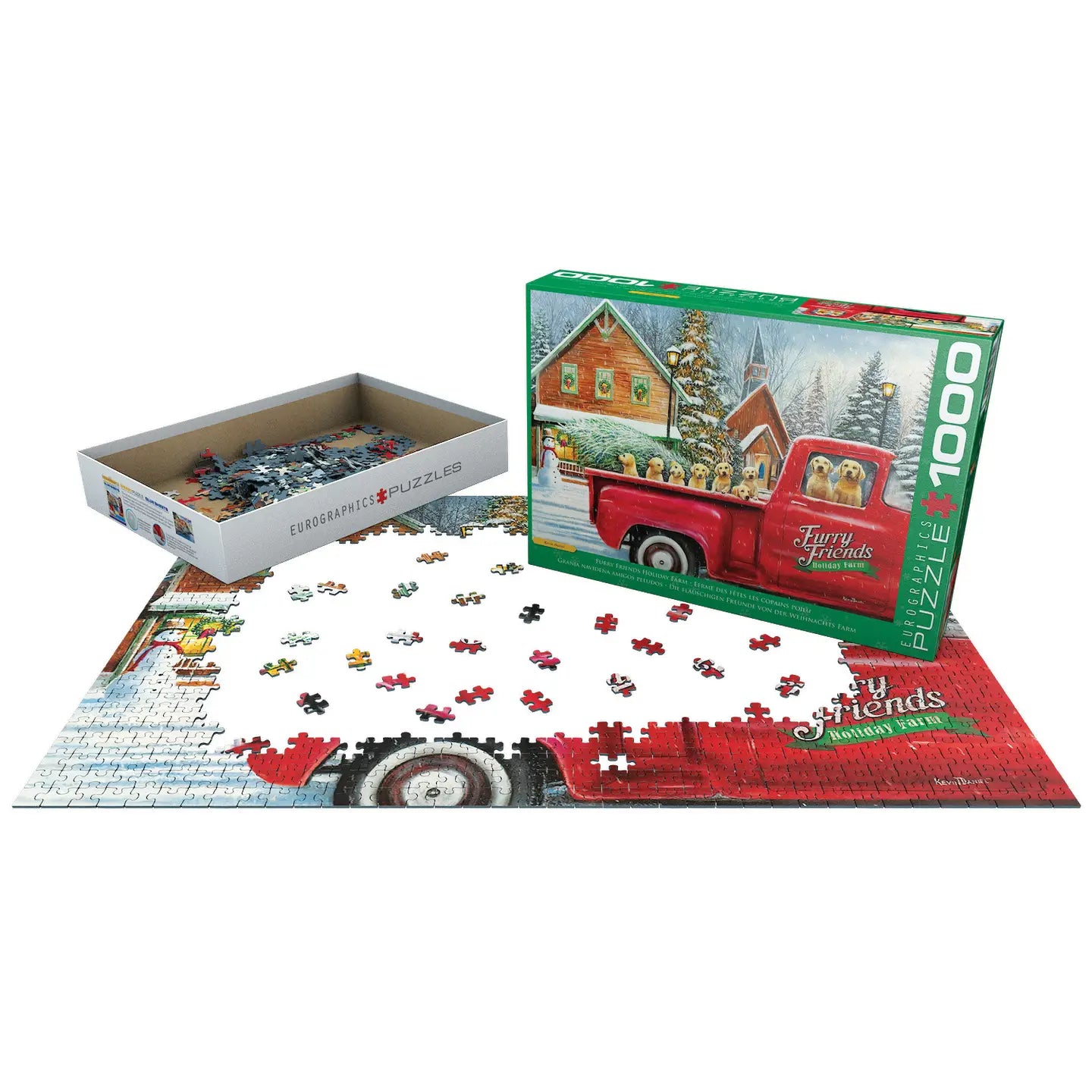 Furry Friends Holiday Farm 1000 Piece Puzzle