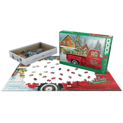 Furry Friends Holiday Farm 1000 Piece Puzzle