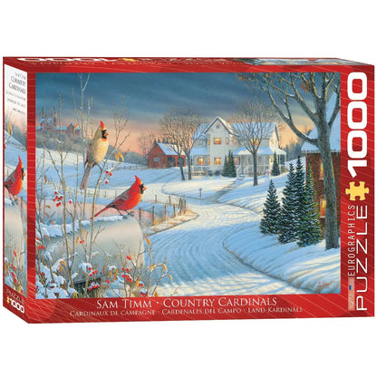 Country Cardinals 1000 Piece Puzzle