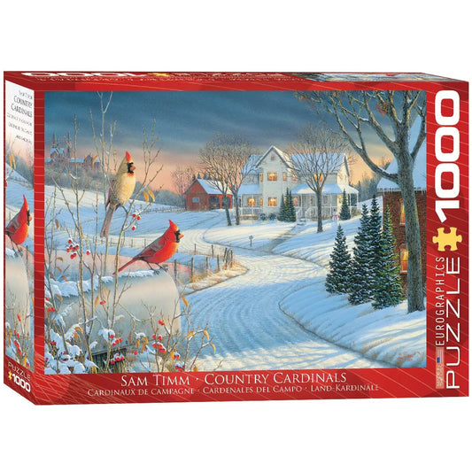 Country Cardinals 1000 Piece Puzzle