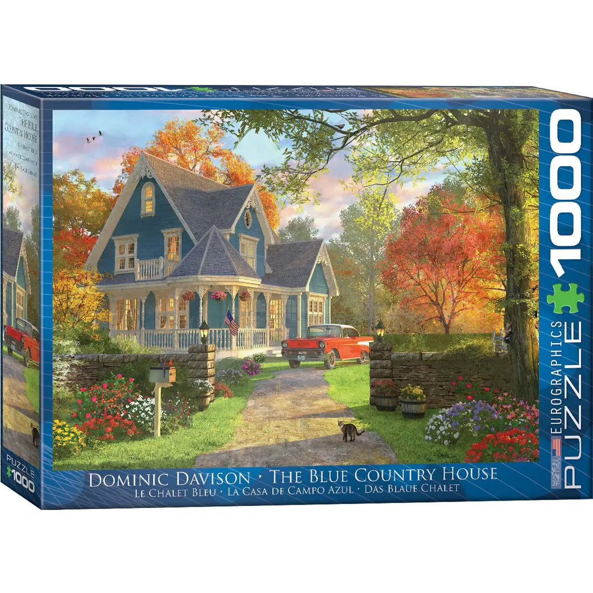 The Blue Country House 1000 Piece Puzzle