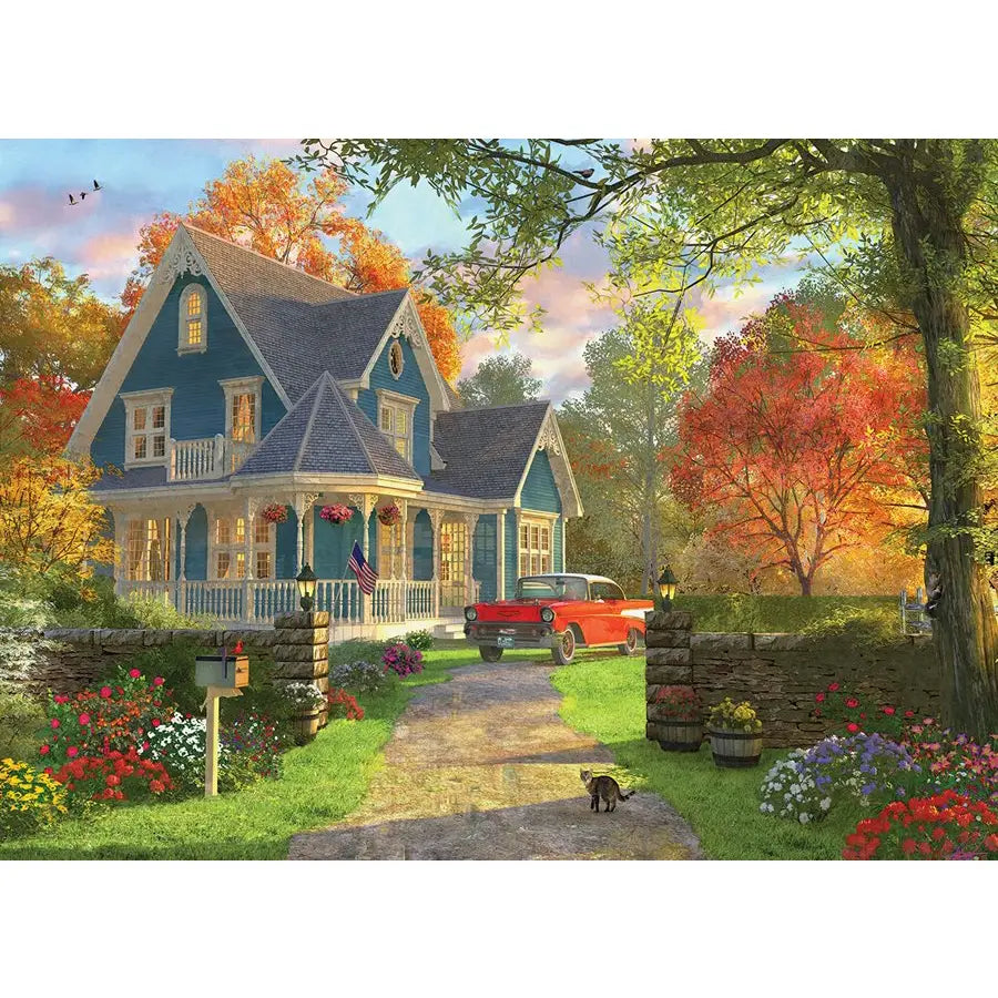 The Blue Country House 1000 Piece Puzzle