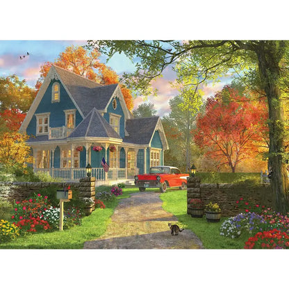 The Blue Country House 1000 Piece Puzzle