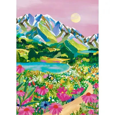 Sunrise Over the Alps 500 Piece Puzzle Pieces & Peace