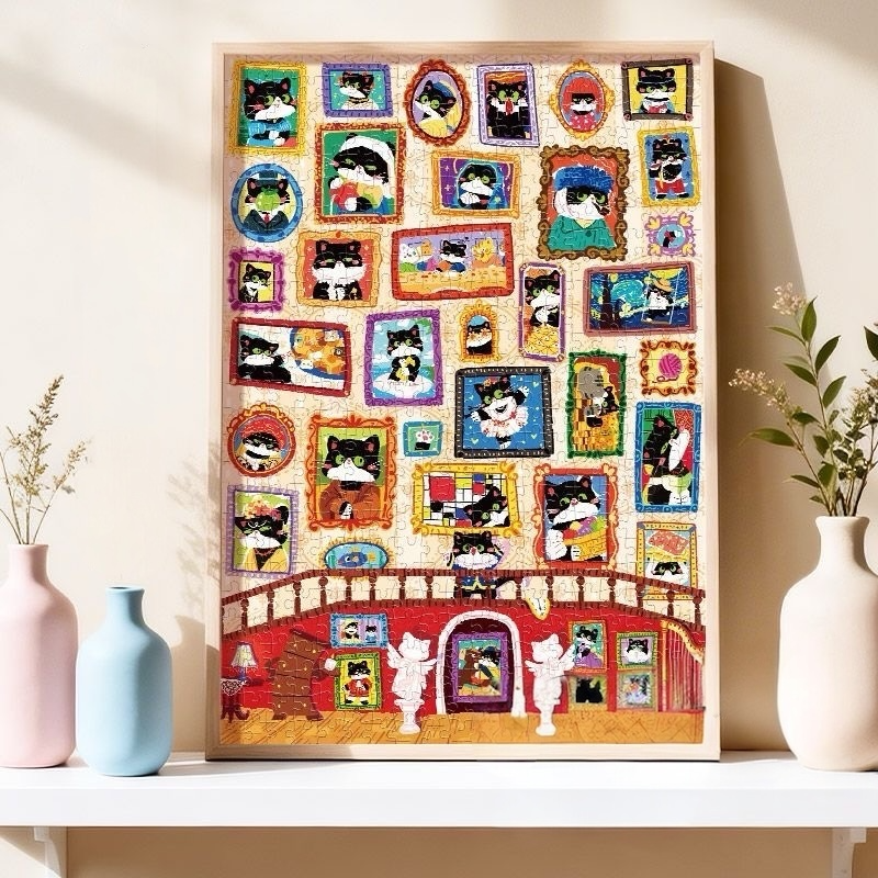 Gubu Cat Art Museum 500 Piece Jigsaw Puzzle Gubu