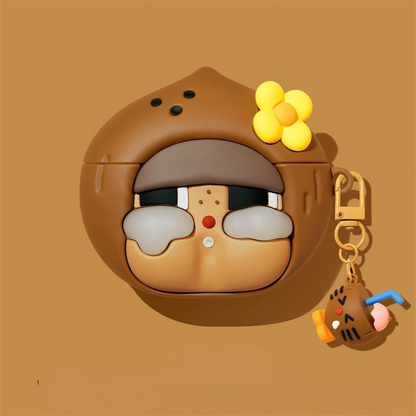 Kawaii Cartoon AirPods Case with Charm – Soft Silicone Cover