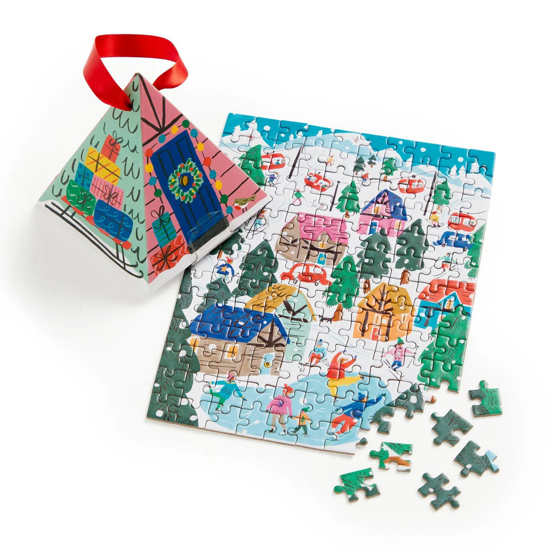Alpine Cottage 130 Piece Puzzle Ornament