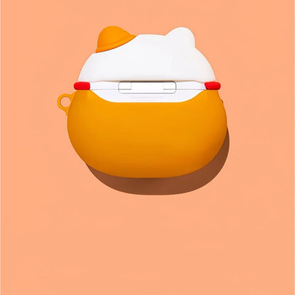 Lucky Cat AirPods Case – Kawaii 3D Silicone Protective Cover