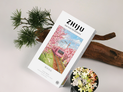 Goshogawara Sakura Train 500 Piece Jigsaw Puzzle ZHIJU