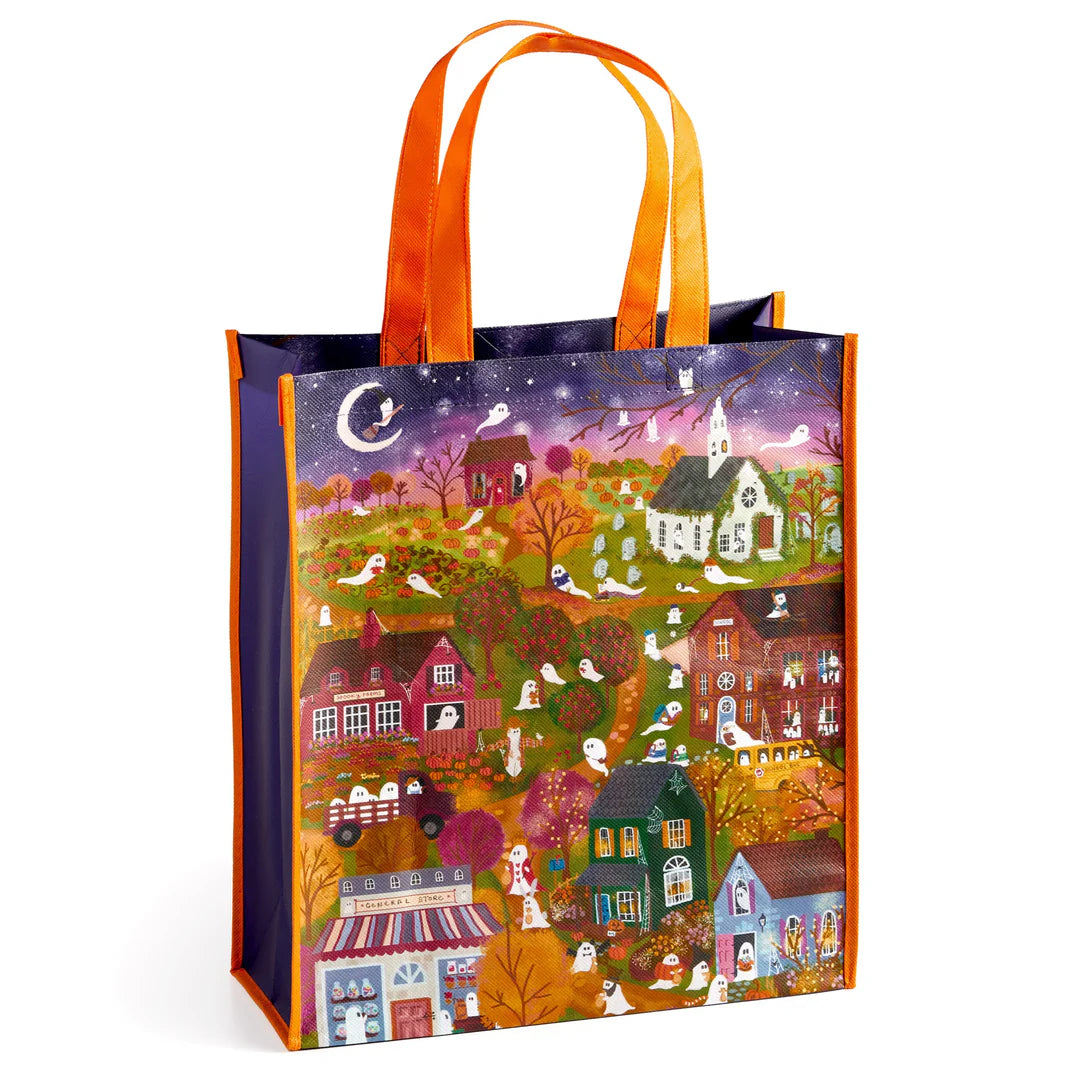 Joy Laforme Spooky Village Reusable Shopping Bag