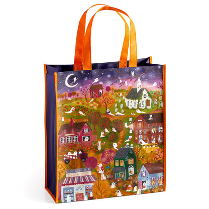 Joy Laforme Spooky Village Reusable Shopping Bag