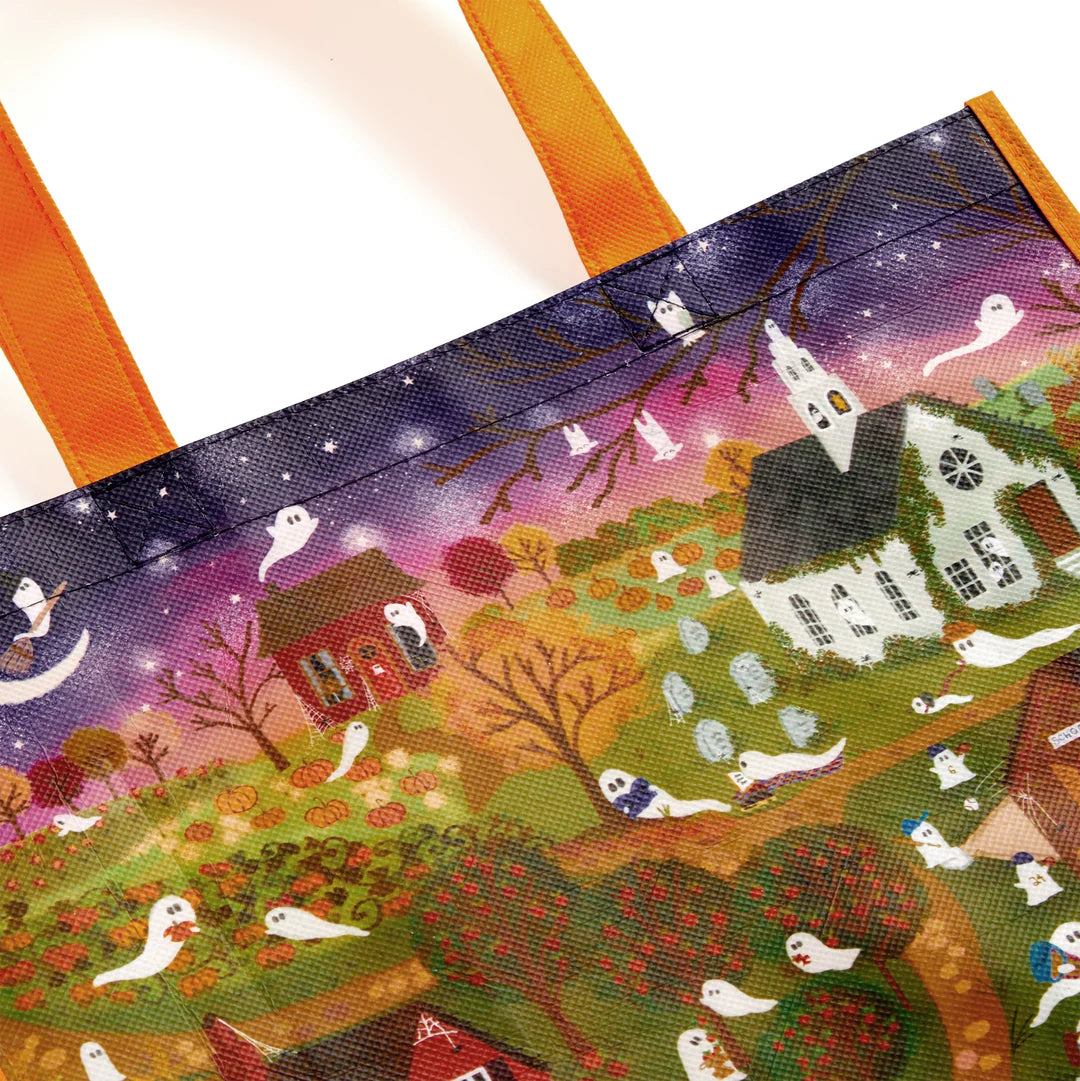 Joy Laforme Spooky Village Reusable Shopping Bag