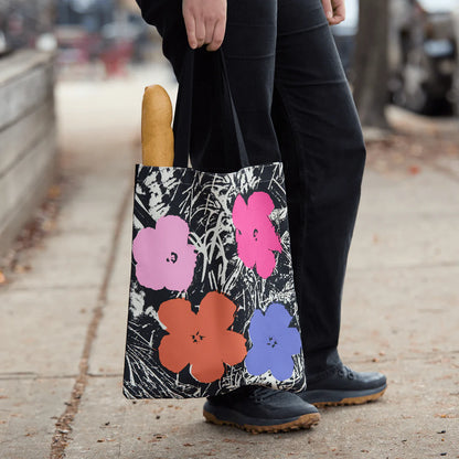 Warhol Flowers Canvas Tote Bag