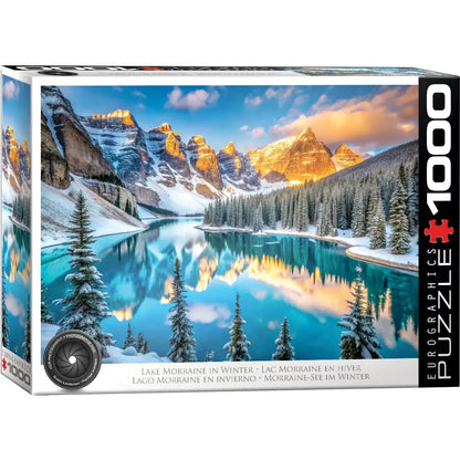 Lake Morraine in Winter 1000 Piece Puzzle