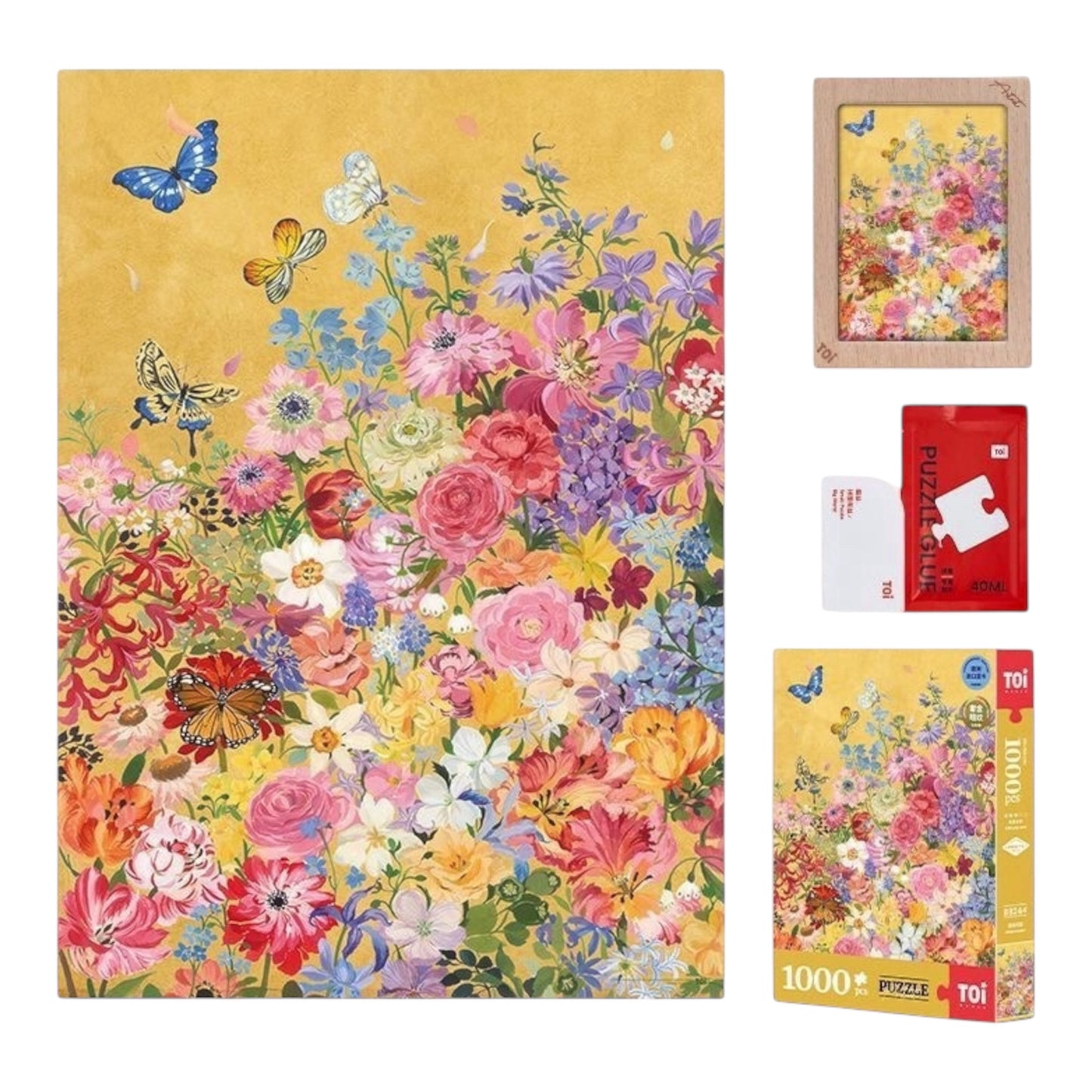 TOI Butterfly Gilded Garden 1000 Piece Puzzle