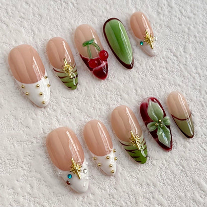 Emerald Jade Garden Press-on Nails