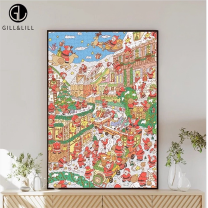 Gill & Lill Santa Claus Village 1000 Piece Puzzle Gill & Lill