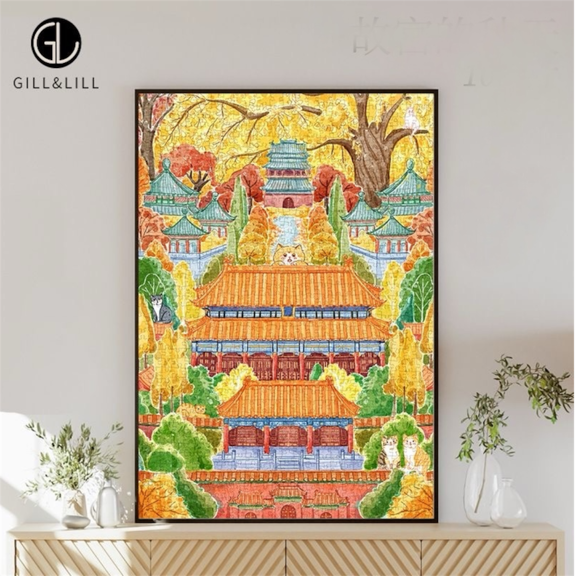 Gill & Lii Autumn in the Imperial Palace 1000 Piece Puzzle Gill & Lill