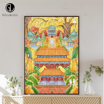 Gill & Lii Autumn in the Imperial Palace 1000 Piece Puzzle Gill & Lill