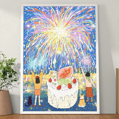 Gill & Lill Fireworks and Cake 1000 Piece Puzzle Gill & Lill